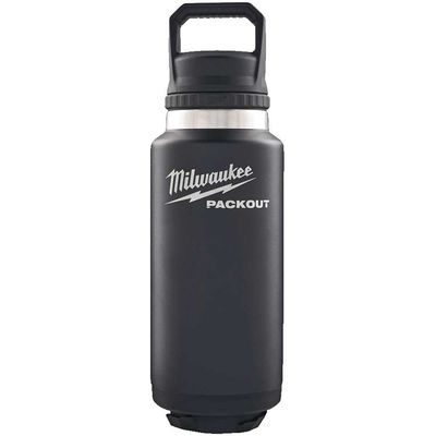 Milwaukee Packout Drinks Bottle Chug Lid Black 1023ml