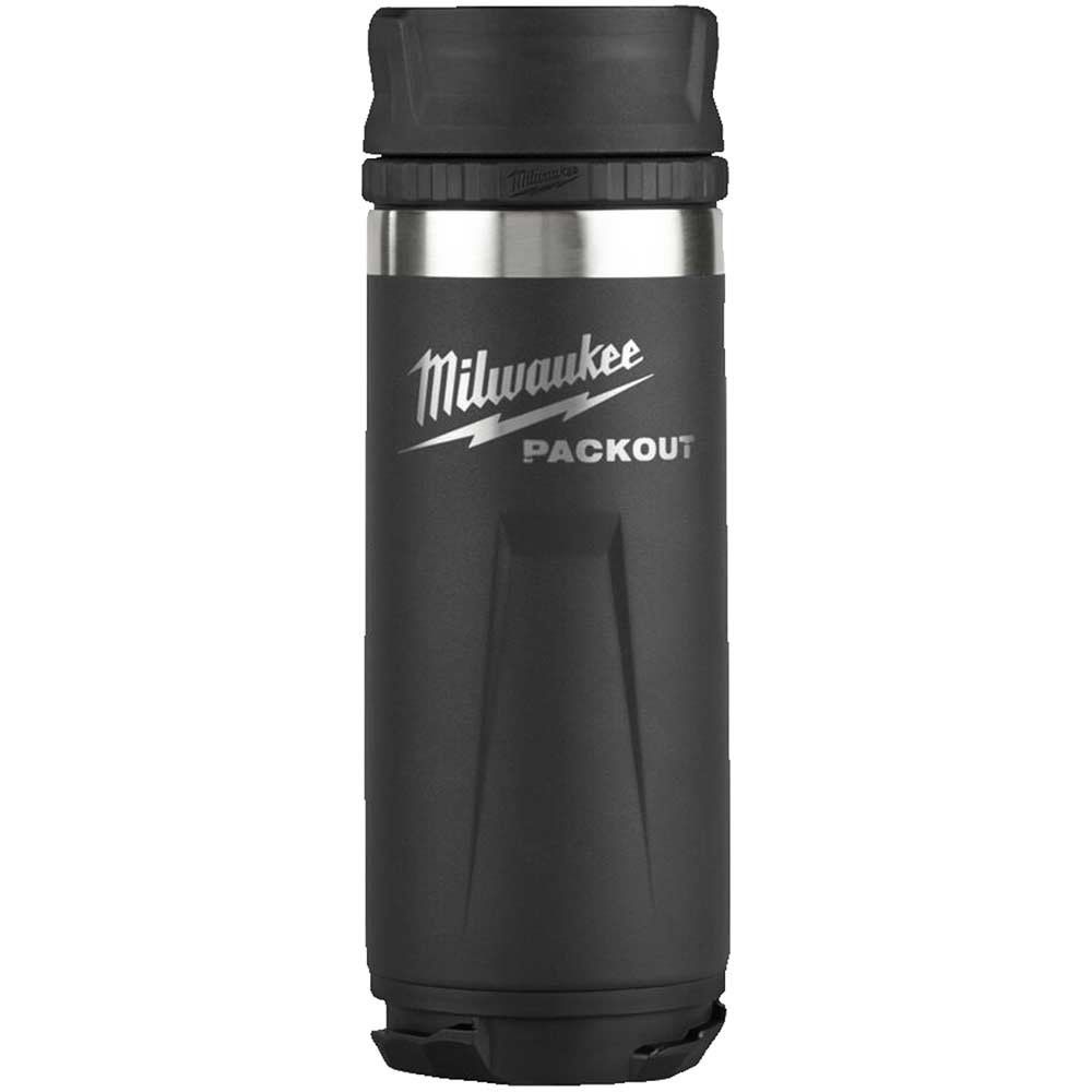 Milwaukee Packout Drinks Bottle Sip Lid Black 532ml - Image 1