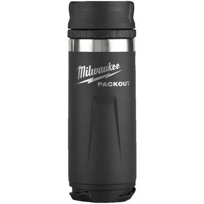 Milwaukee Packout Drinks Bottle Sip Lid Black 532ml