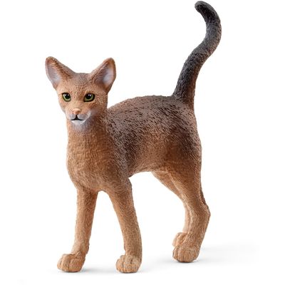 SCHLEICH Farm World Abyssinian Cat Toy Figure - 13964 - Brown