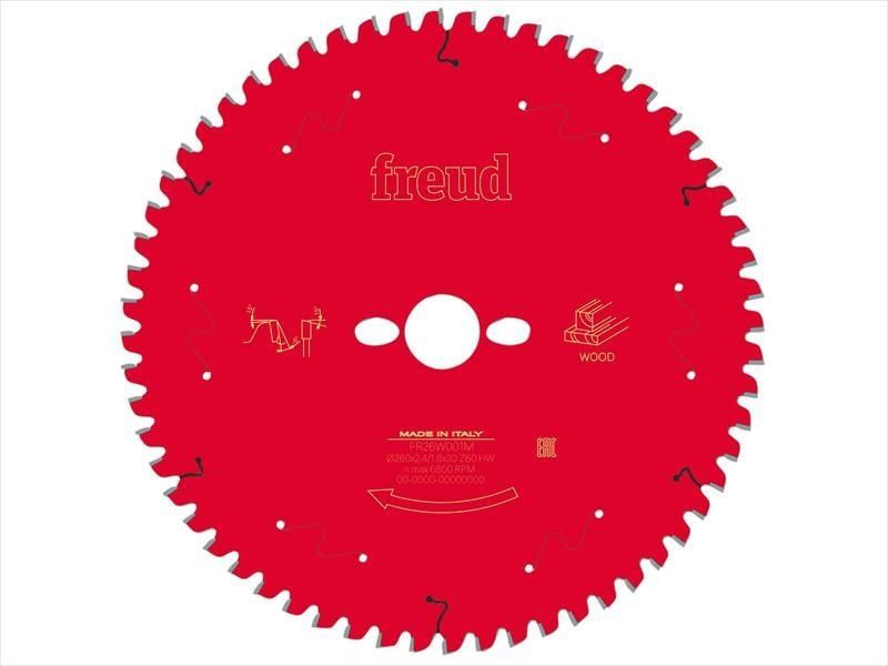 Freud F03FS09760 Wood Mitre Saw Blade 260 X 30 X 2.4/1.8Mm X 60T - Image 1