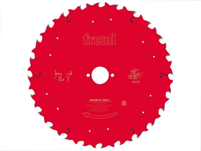 Freud F03FS09778 Wood Table Saw Blade 254 X 30 X 2.6/1.8Mm X 24T - Image 1