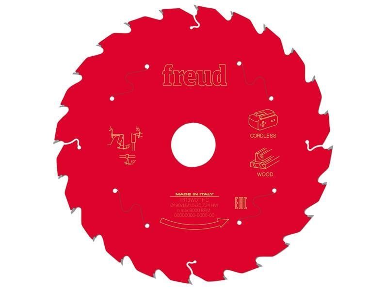 Freud F03FS10058 Wood Circular Saw Blade 190 X 30 X 1.45/1Mm X 24T - Image 1