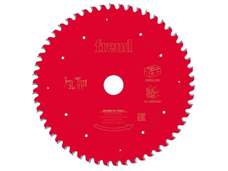 Freud F03FS10086 Metal Circular Saw Blade 165 X 20 X 1.8/1.3Mm X 54T - Image 1