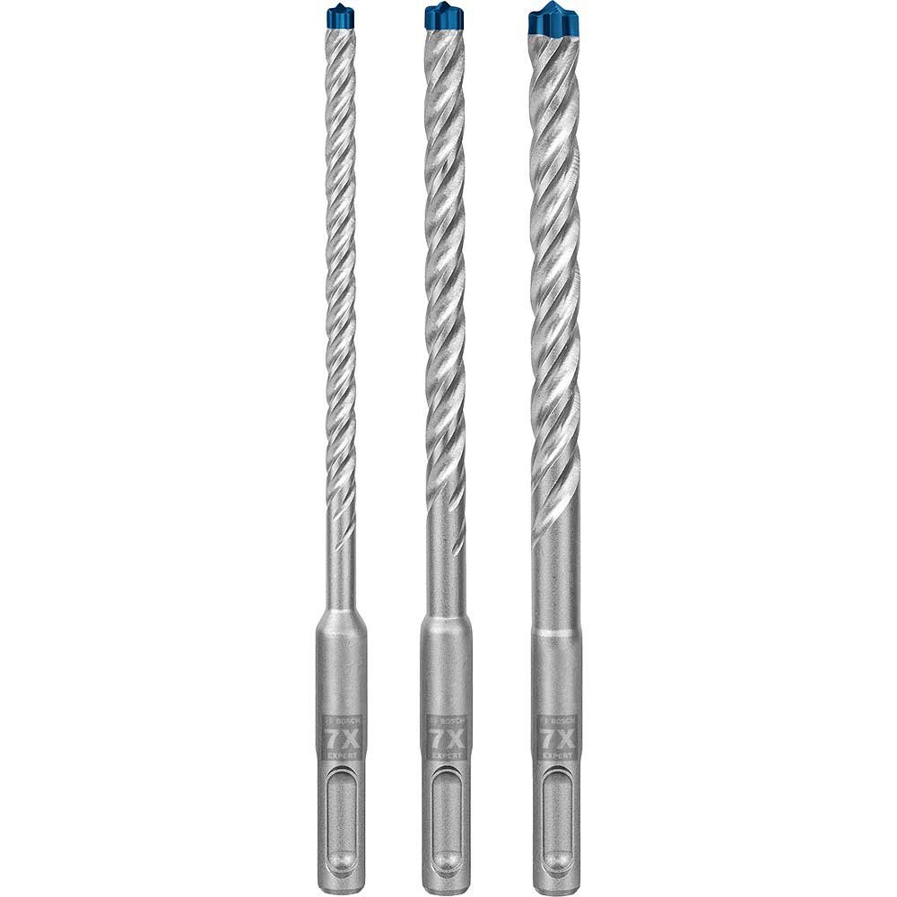 Bosch EXPERT 3 Piece 7X SDS Plus Masonry Drill Bit Set - Image 1