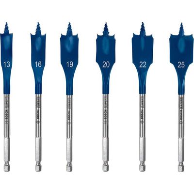 Bosch EXPERT 6 Piece Self Cut Speed Wood Flat Bit Set