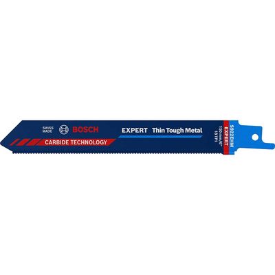 Bosch EXPERT S922EHM Thin Tough Metal Cutting Reciprocating Sabre Saw Blades 150mm Pack of 1