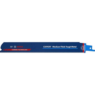Bosch EXPERT S1155HHM Medium-Thick Tough Metal Cutting Reciprocating Sabre Saw Blades 225mm Pack of 3