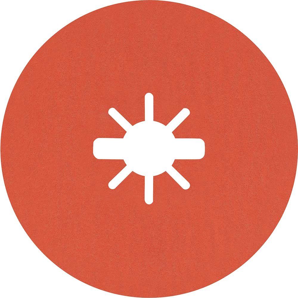 Bosch EXPERT R782 Prisma Ceramic X LOCK Fibre Disc 115mm 115mm 60g Pack of 5 - Image 1