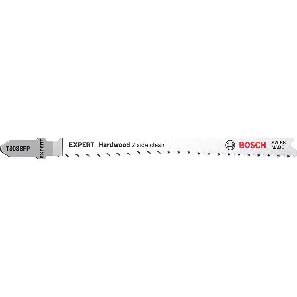 Bosch EXPERT T308 BFP Hard Wood Cutting Jigsaw Blade Pack of 3 - Image 1