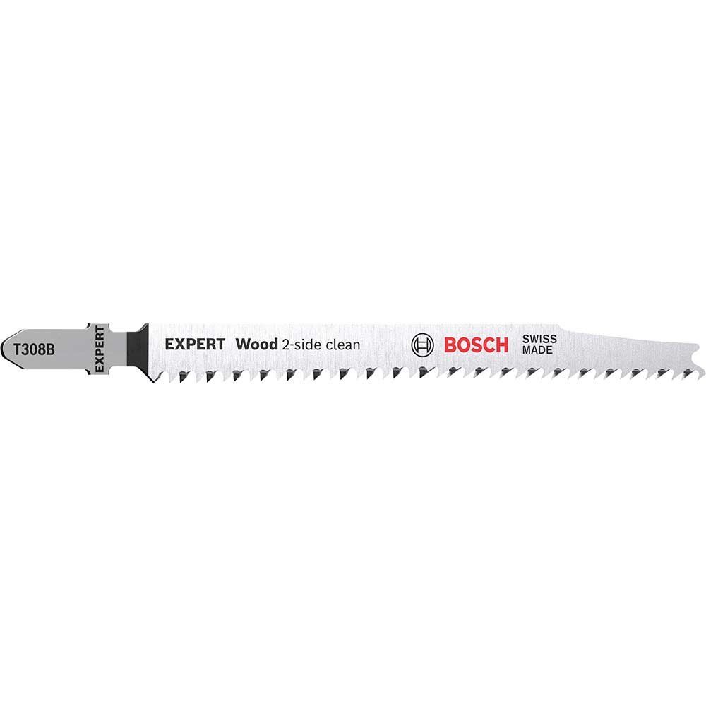 Bosch EXPERT T308B Wood Clean Cut Jigsaw Blades Pack of 3 - Image 1