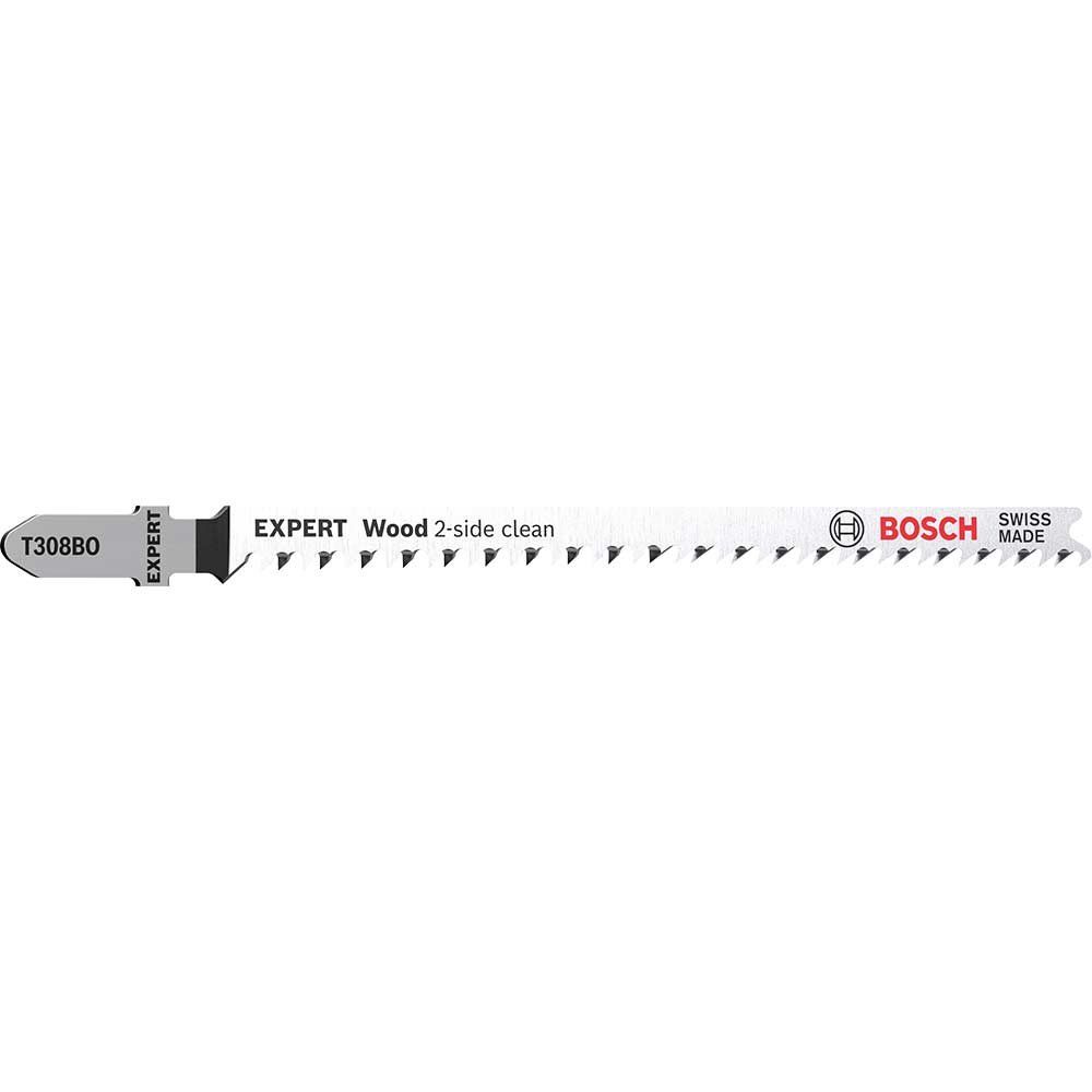 Bosch EXPERT T308BO Wood Clean Cut Jigsaw Blades Pack of 3 - Image 1