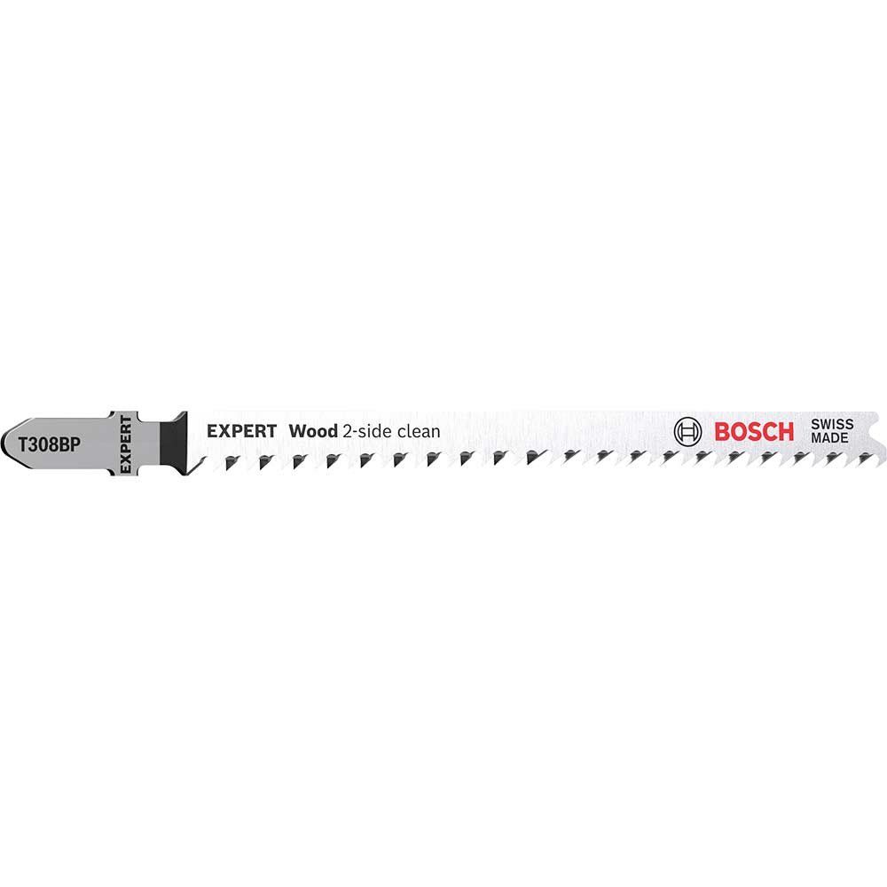 Bosch EXPERT T308BP Wood Clean Cut Precision Jigsaw Blades Pack of 3 - Image 1