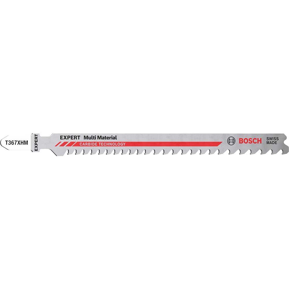 Bosch EXPERT T367XHM Carbide Jigsaw Blades for Wood and Metal Pack of 3 - Image 1