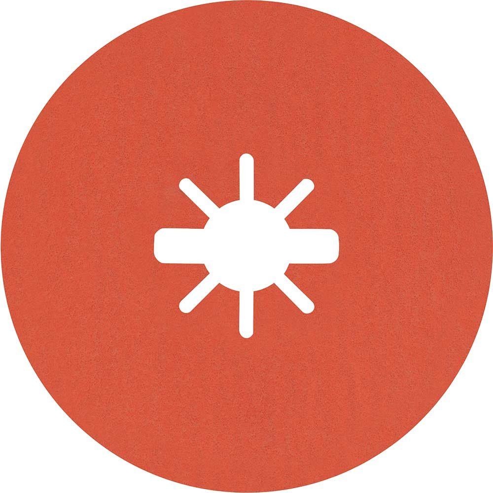Bosch EXPERT R782 Prisma Ceramic X LOCK Fibre Disc 115mm 115mm 80g Pack of 5 - Image 1