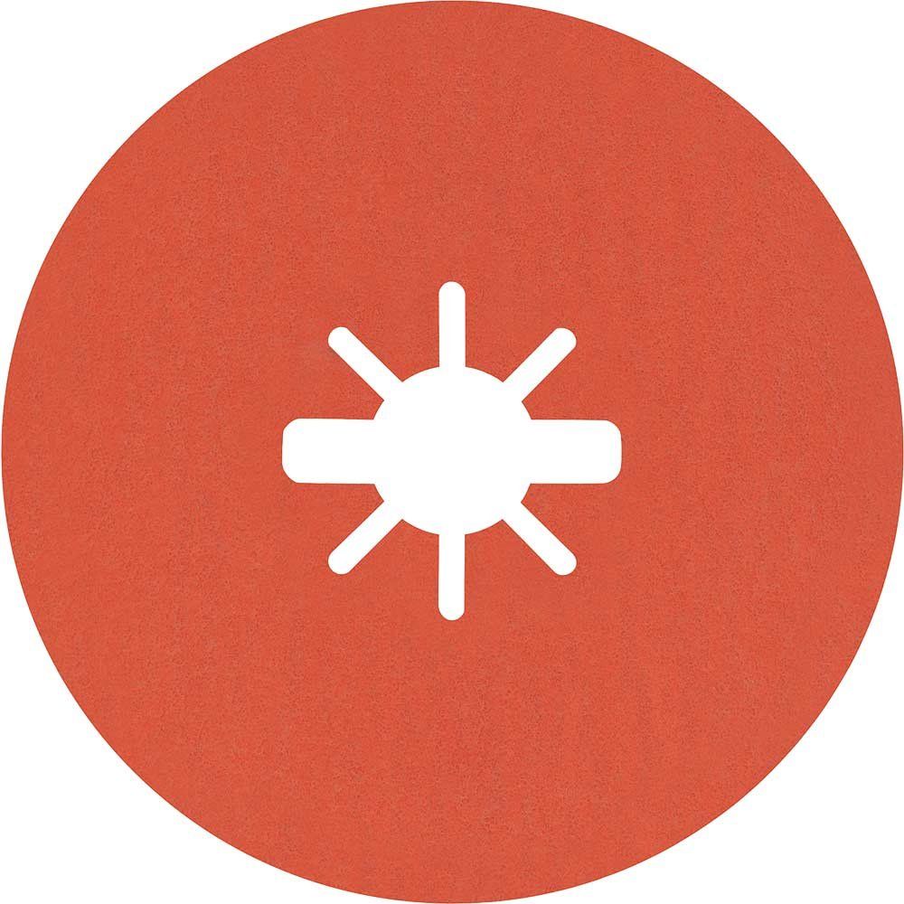 Bosch EXPERT R782 Prisma Ceramic X LOCK Fibre Disc 125mm 125mm 120g Pack of 5 - Image 1