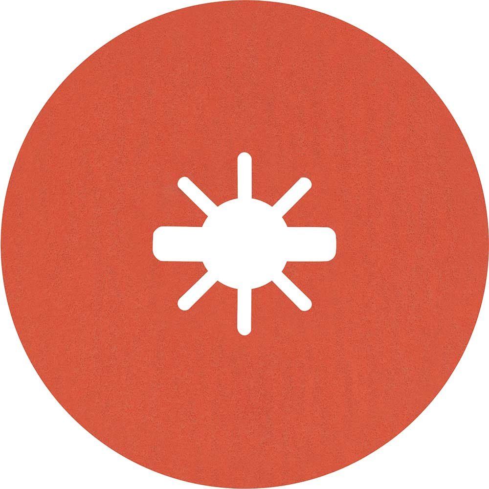 Bosch EXPERT R782 Prisma Ceramic X LOCK Fibre Disc 115mm 115mm 60g Pack of 25 - Image 1