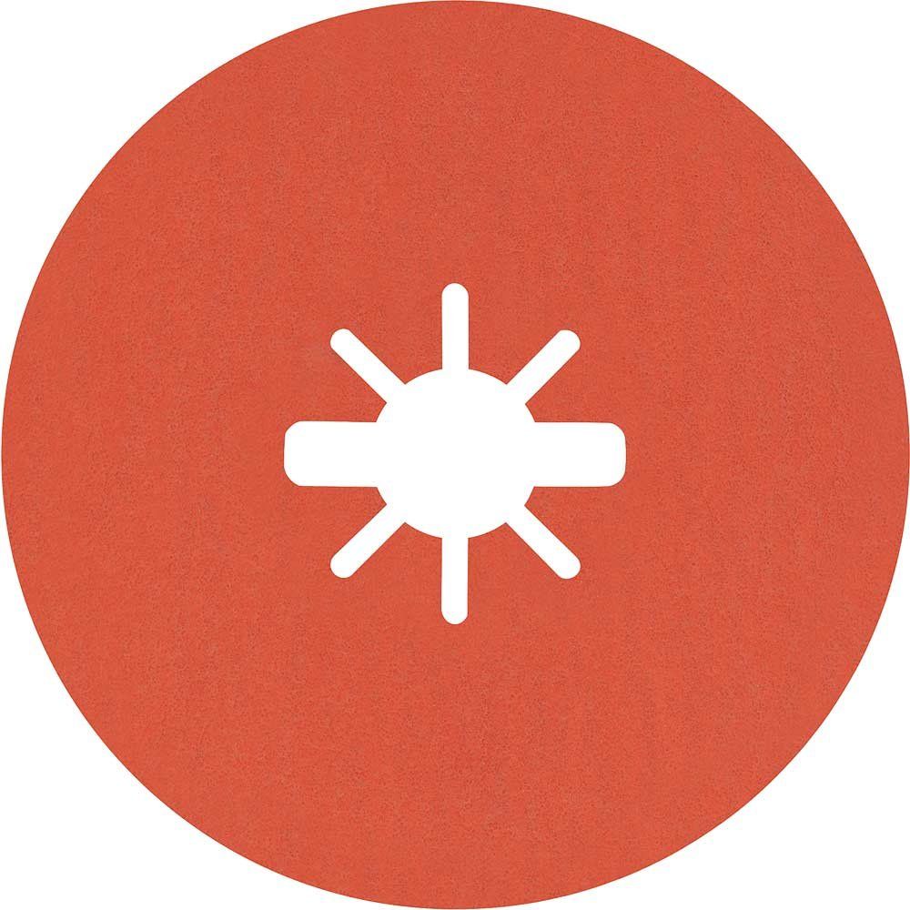 Bosch EXPERT R782 Prisma Ceramic X LOCK Fibre Disc 115mm 115mm 80g Pack of 25 - Image 1