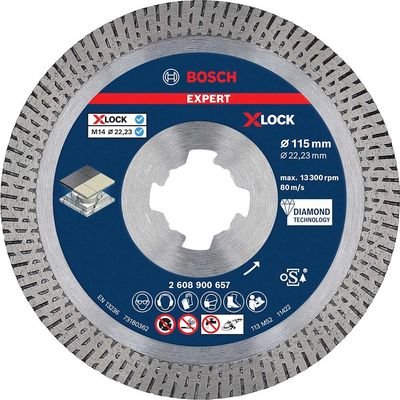 Bosch EXPERT X Lock Best Diamond Cutting Disc for Hard Ceramics 115mm 1.6mm 22mm