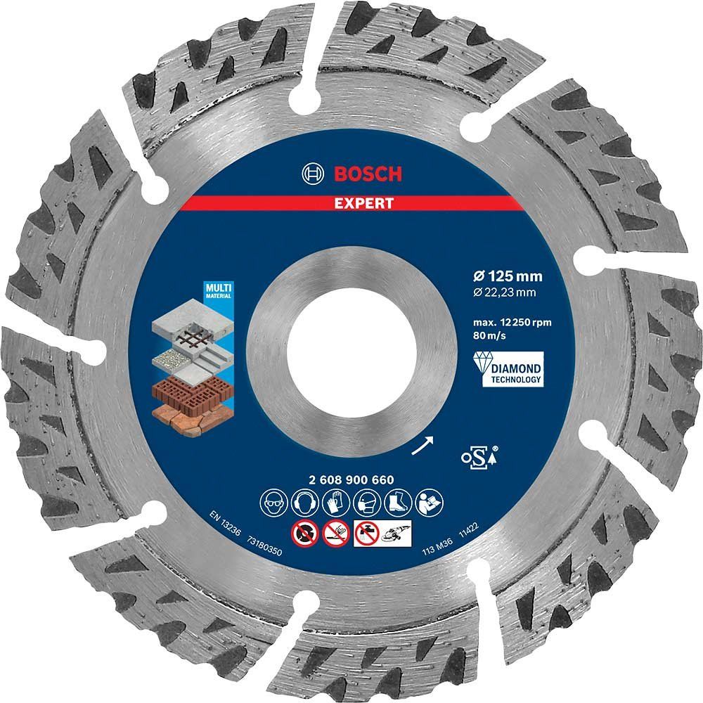 Bosch EXPERT Multi Material Diamond Cutting Disc 125mm 2.2mm 22mm - Image 1