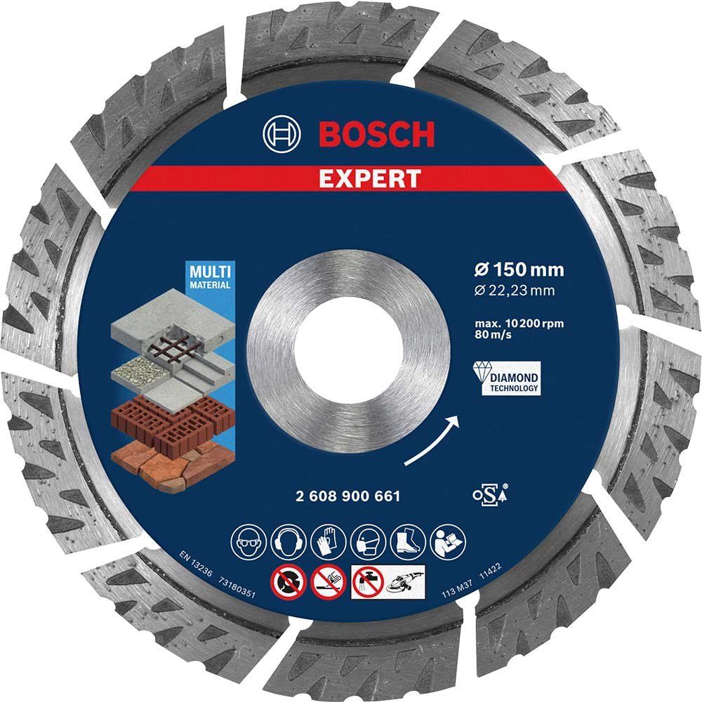 Bosch EXPERT Multi Material Diamond Cutting Disc 150mm 2.4mm 22mm - Image 1