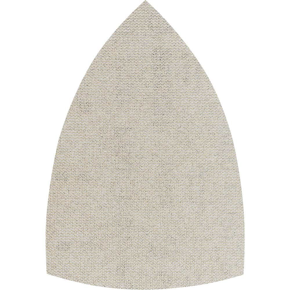 Bosch EXPERT M480 Hook and Loop Large Delta Sanding Sheets for Paint and Wood 100mm x 150mm 100g Pack of 10 - Image 1