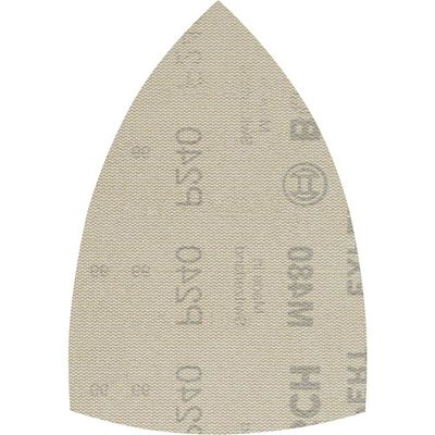 Bosch EXPERT M480 Hook and Loop Large Delta Sanding Sheets for Paint and Wood 100mm x 150mm 240g Pack of 10