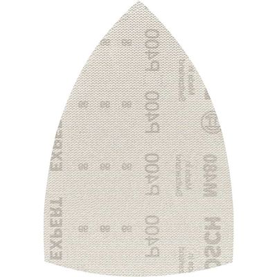 Bosch EXPERT M480 Hook and Loop Large Delta Sanding Sheets for Paint and Wood 100mm x 150mm 400g Pack of 10