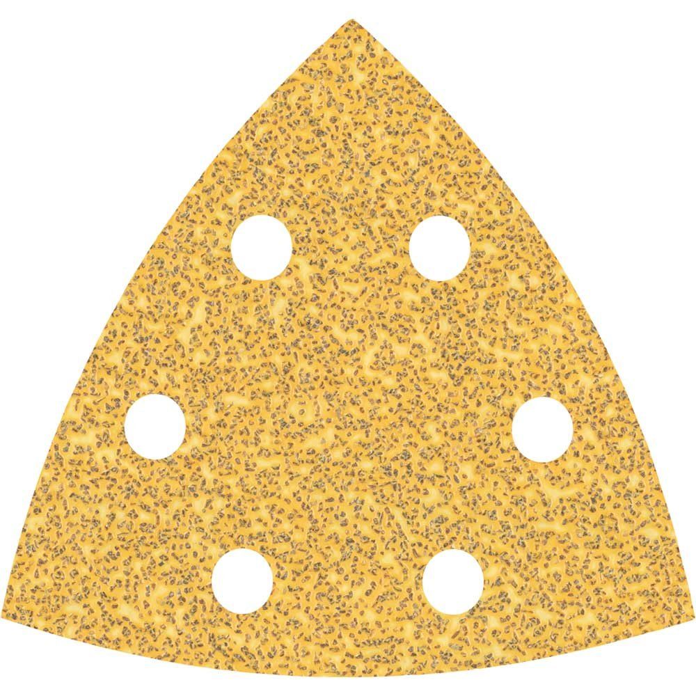 Bosch EXPERT C470 Punched Quick Fit Delta Sanding Sheets for Paint and Wood 93mm x 93mm 40g Pack of 5 - Image 1