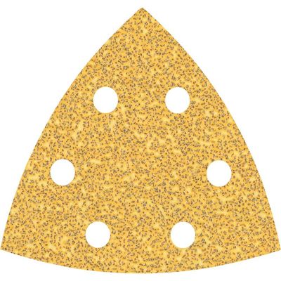 Bosch EXPERT C470 Punched Quick Fit Delta Sanding Sheets for Paint and Wood 93mm x 93mm 40g Pack of 5