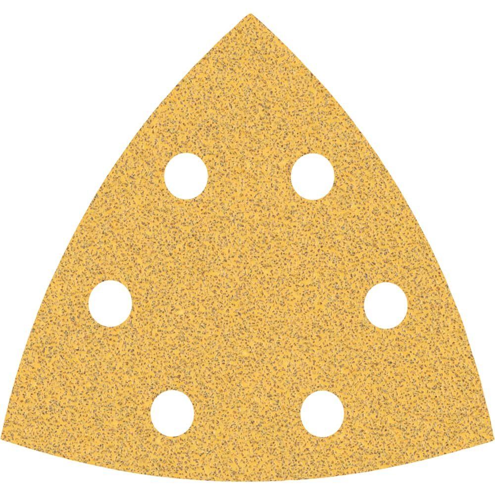 Bosch EXPERT C470 Punched Quick Fit Delta Sanding Sheets for Paint and Wood 93mm x 93mm 60g Pack of 5 - Image 1