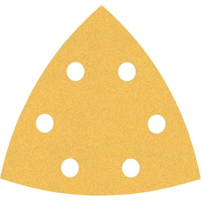 Bosch EXPERT C470 Punched Quick Fit Delta Sanding Sheets for Paint and Wood 93mm x 93mm 120g Pack of 5
