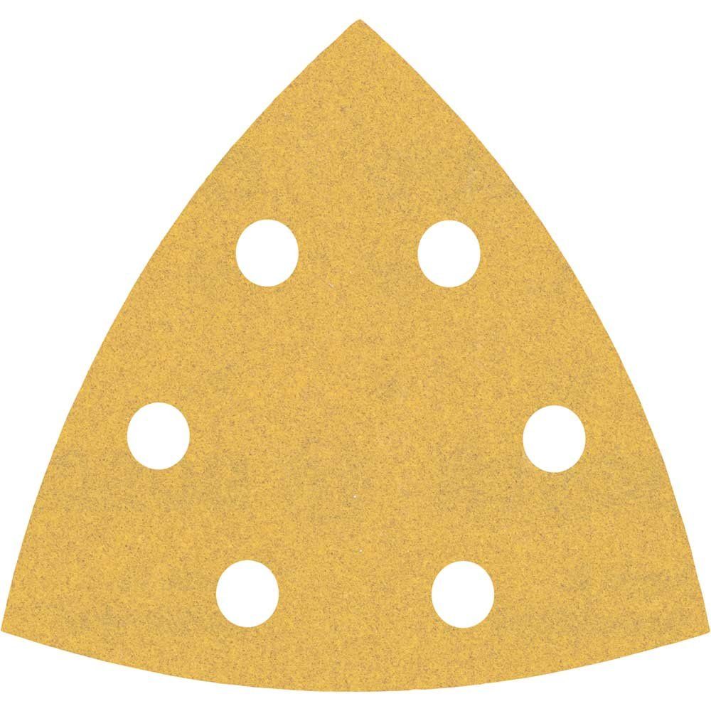 Bosch EXPERT C470 Punched Quick Fit Delta Sanding Sheets for Paint and Wood 93mm x 93mm 180g Pack of 5 - Image 1