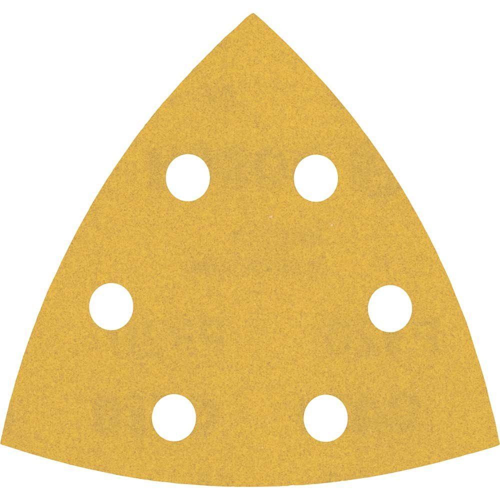 Bosch EXPERT C470 Punched Quick Fit Delta Sanding Sheets for Paint and Wood 93mm x 93mm 320g Pack of 5 - Image 1