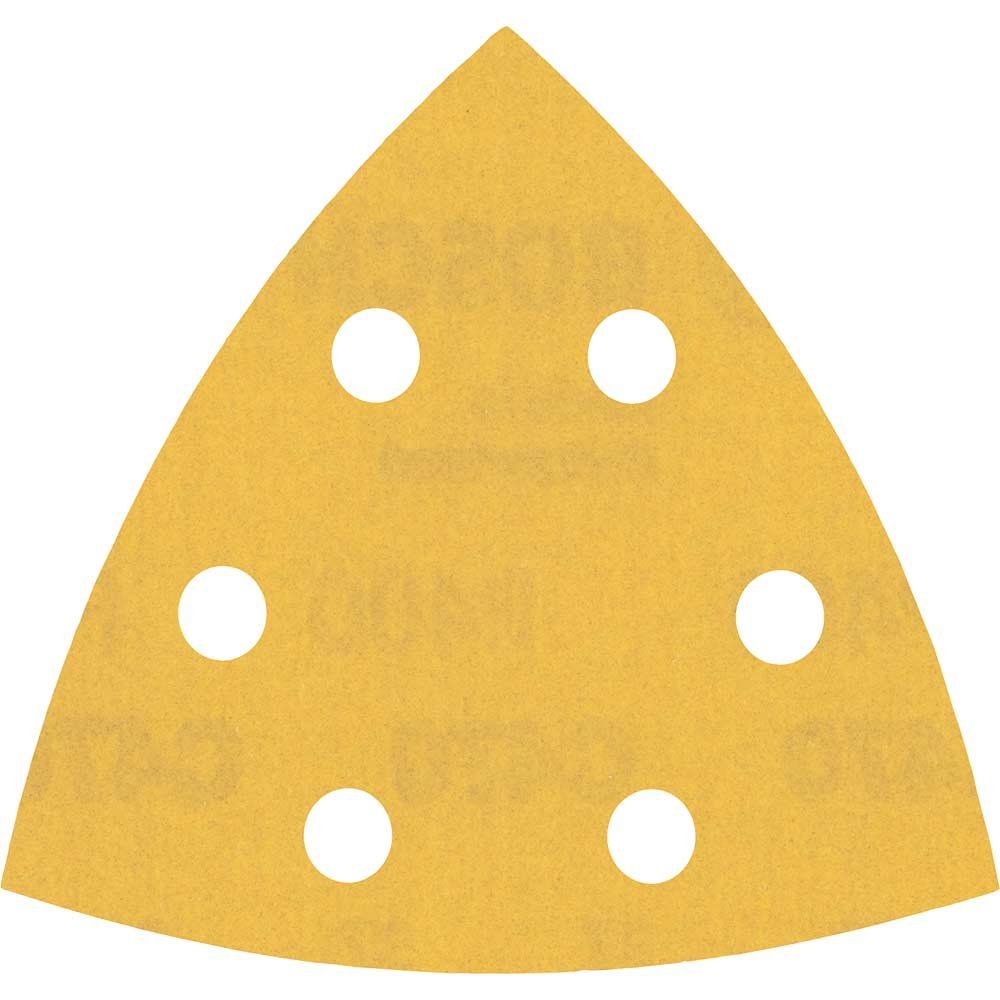 Bosch EXPERT C470 Punched Quick Fit Delta Sanding Sheets for Paint and Wood 93mm x 93mm 400g Pack of 5 - Image 1