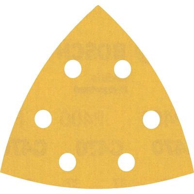 Bosch EXPERT C470 Punched Quick Fit Delta Sanding Sheets for Paint and Wood 93mm x 93mm 400g Pack of 5