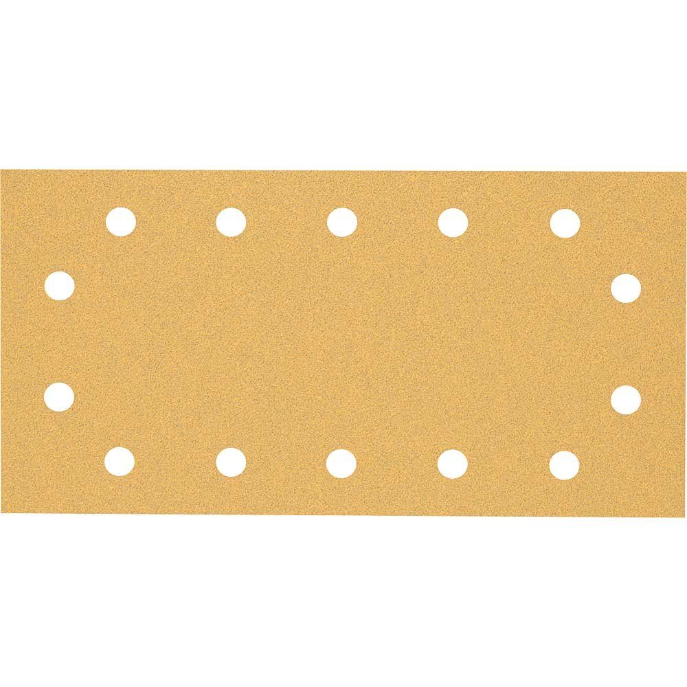 Bosch EXPERT C470 Punched Hook and Loop 1/2 Sanding Sheets 115mm x 230mm 80g Pack of 10 - Image 1