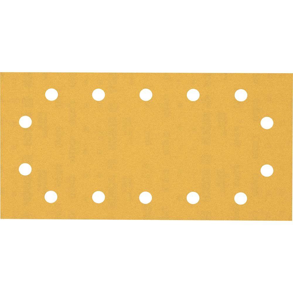 Bosch EXPERT C470 Punched Hook and Loop 1/2 Sanding Sheets 115mm x 230mm 240g Pack of 10 - Image 1