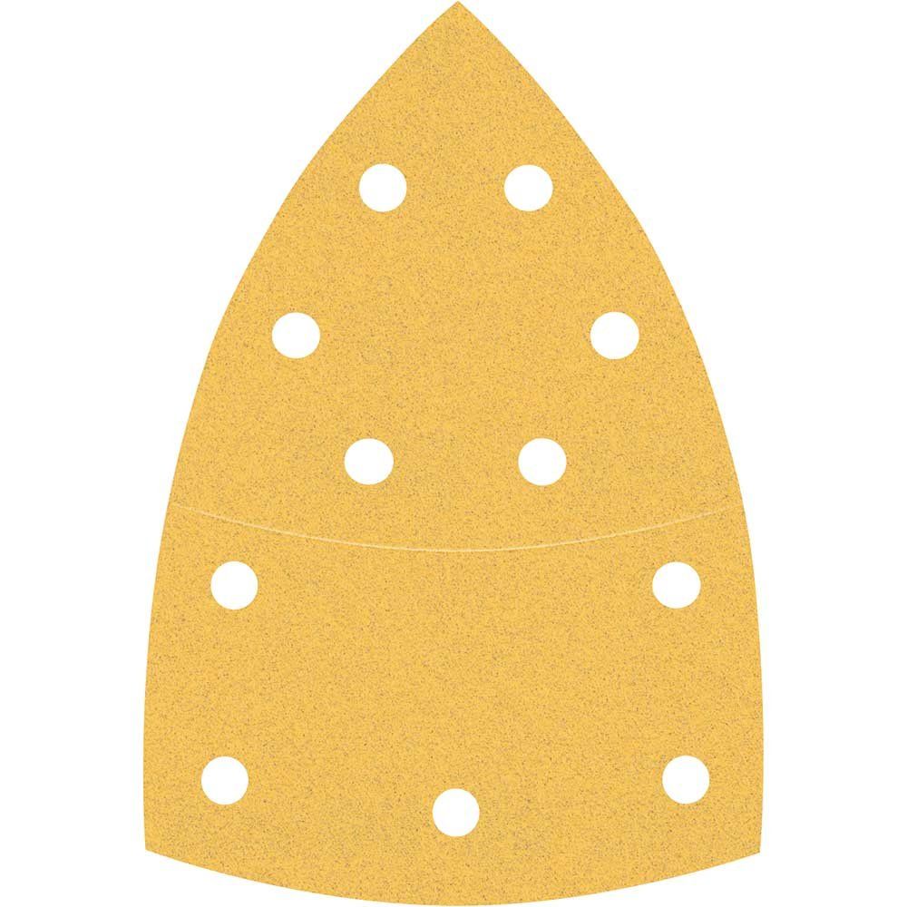 Bosch EXPERT C470 Punched Hook and Loop Multi Sanding Sheets 93mm x 102mm 120g Pack of 10 - Image 1