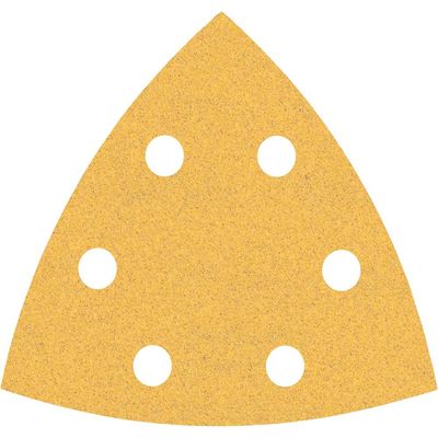 Bosch EXPERT C470 Punched Quick Fit Delta Sanding Sheets for Paint and Wood 93mm x 93mm 100g Pack of 50