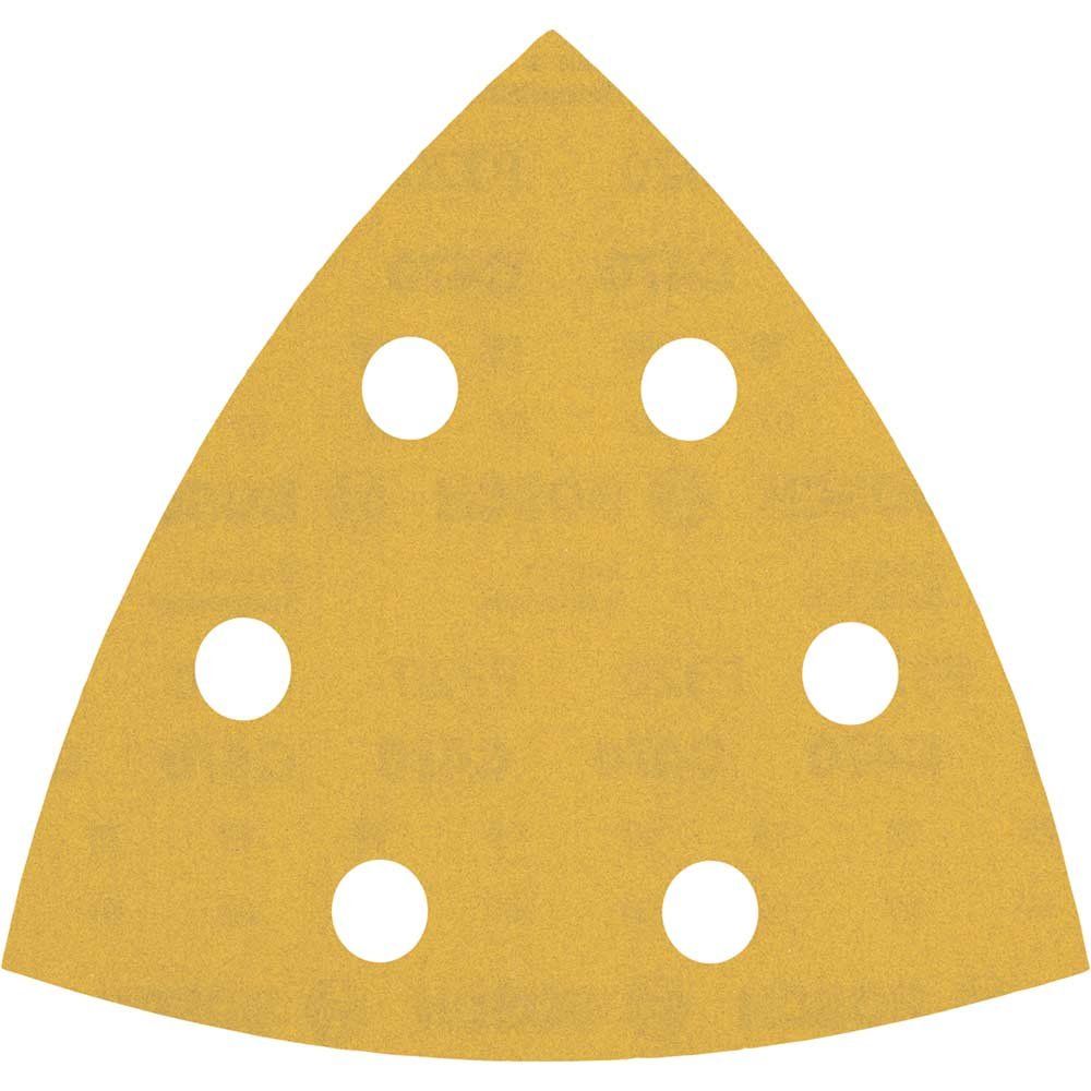 Bosch EXPERT C470 Punched Quick Fit Delta Sanding Sheets for Paint and Wood 93mm x 93mm 320g Pack of 50 - Image 1