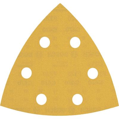 Bosch EXPERT C470 Punched Quick Fit Delta Sanding Sheets for Paint and Wood 93mm x 93mm 320g Pack of 50
