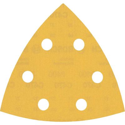 Bosch EXPERT C470 Punched Quick Fit Delta Sanding Sheets for Paint and Wood 93mm x 93mm 400g Pack of 50