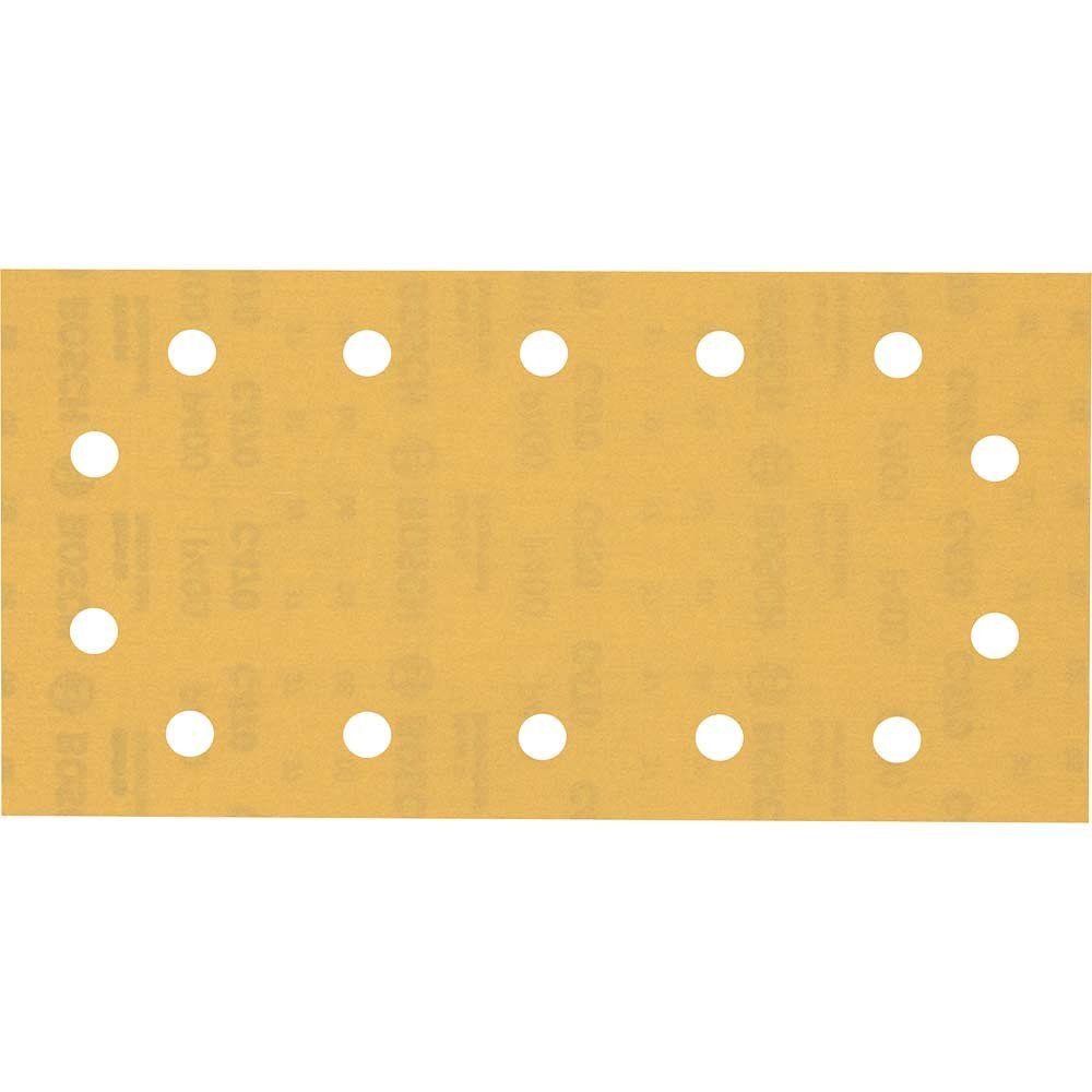 Bosch EXPERT C470 Punched Hook and Loop 1/2 Sanding Sheets 115mm x 230mm 400g Pack of 50 - Image 1