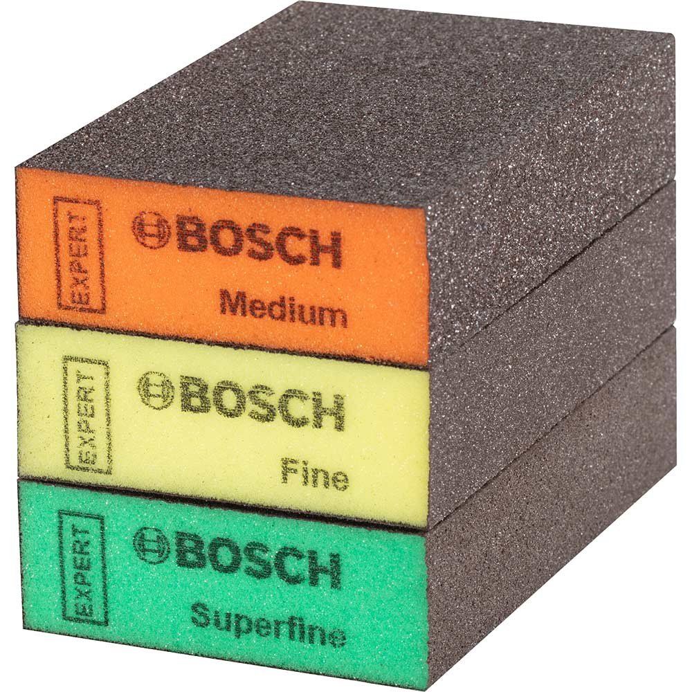 Bosch EXPERT 3 Piece S471 Sanding Block Set - Image 1