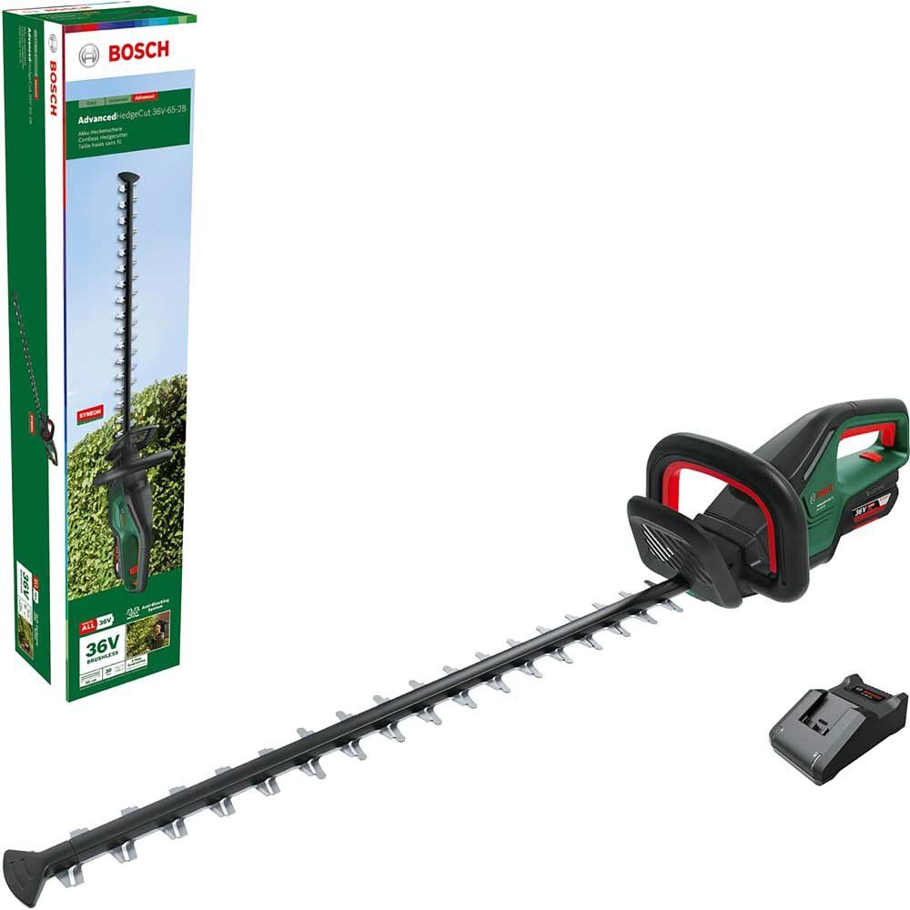 Bosch ADVANCEDHEDGECUT 36V-65 36v Cordless Brushless Hedge Trimmer 650mm 1 x 2ah Li-ion Battery Charger - Image 1