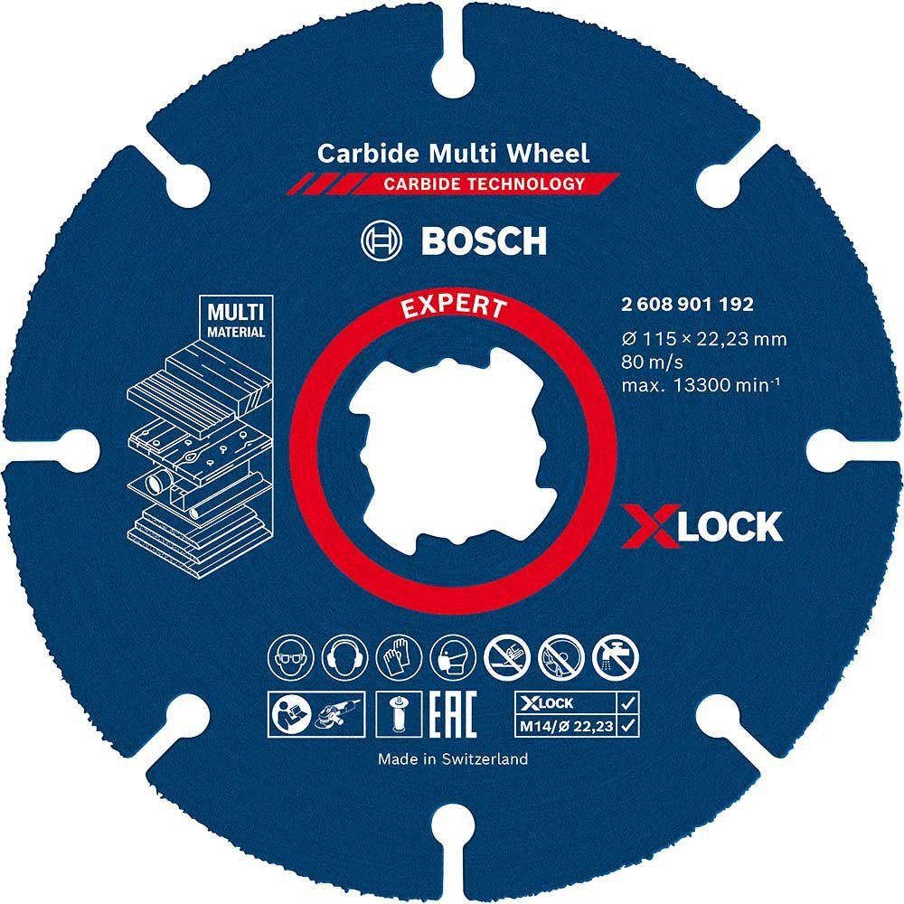 Bosch EXPERT X Lock Carbide Multi Cutting Disc 115mm Pack of 1 - Image 1