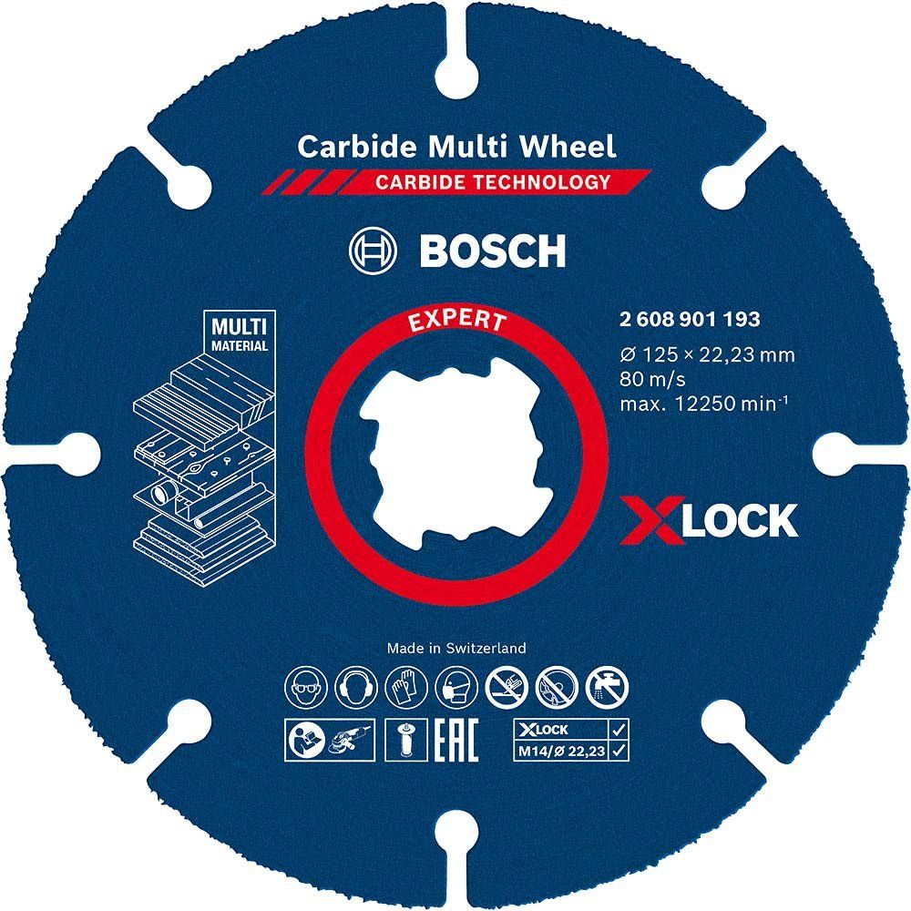Bosch EXPERT X Lock Carbide Multi Cutting Disc 125mm Pack of 1 - Image 1