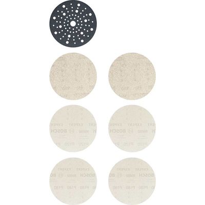 Bosch EXPERT M480 150mm Net Abrasive Sanding Disc 150mm Assorted Pack of 7