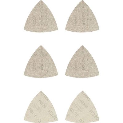 Bosch EXPERT M480 Quick Fit Net Delta Sanding Sheets for Paint and Wood 93mm x 93mm Assorted Pack of 6